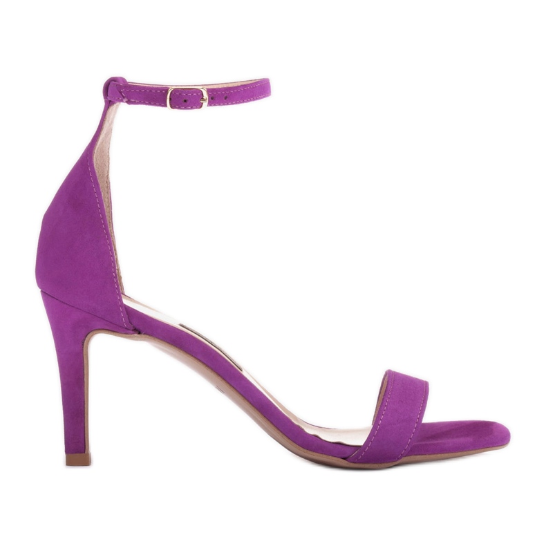 Marco Shoes Sandali eleganti realizzati in camoscio naturale viola