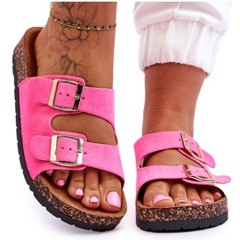 Slip-On Sughero Suola Cortina Neon Pink rosa