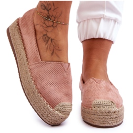 PM1 Espadrillas Sulla Straw Platform Pink Highway rosa