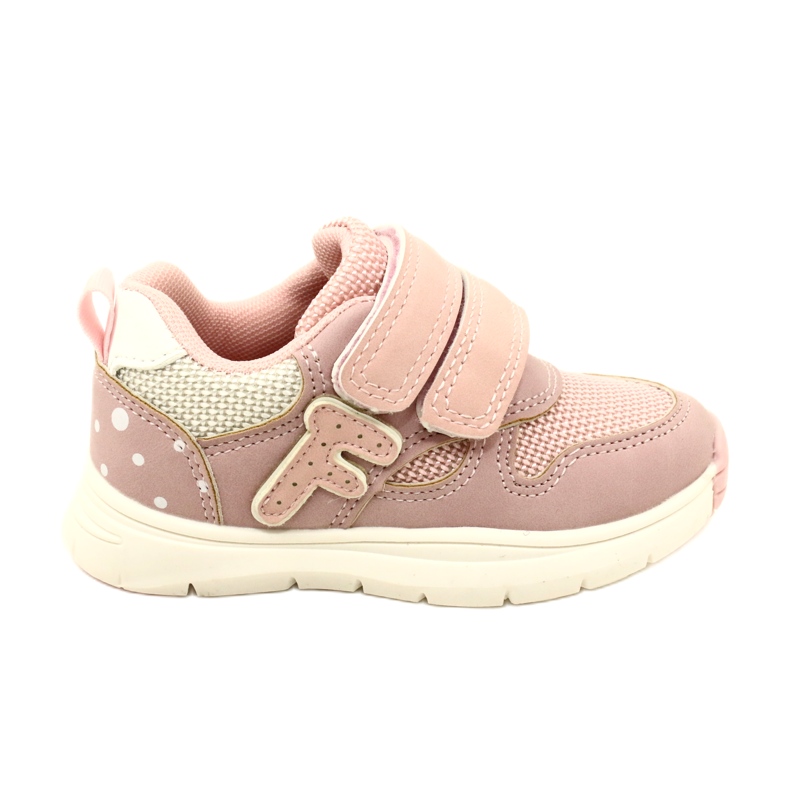 Evento Scarpe sportive con velcro da ragazza 23DZ23-5917 rosa bianca