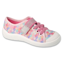 Scarpe per bambini Befado 351X015 rosa d'argento multicolore
