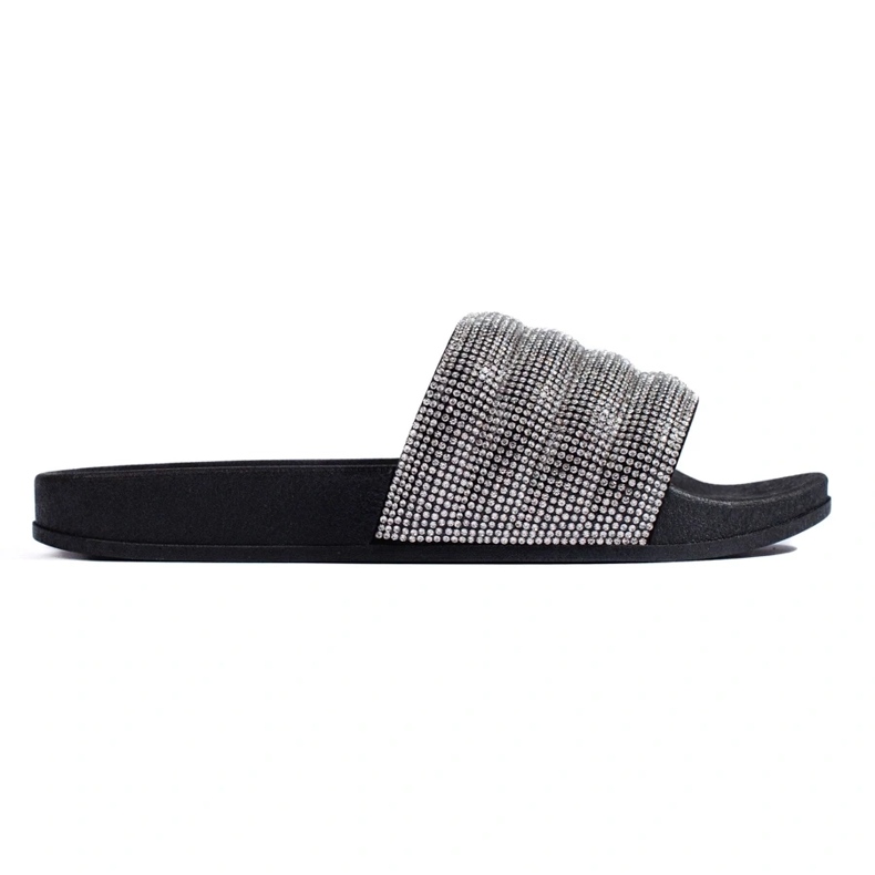 Pantofole nere con strass Shelovet nero