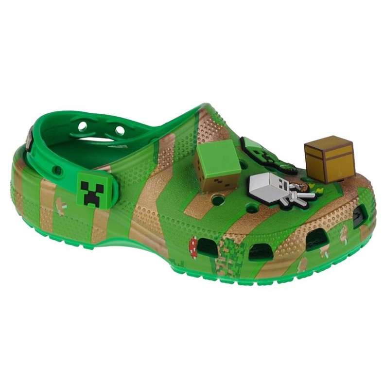Crocs Elevated Minecraft Classic Clog Jr. 208473-90H verde
