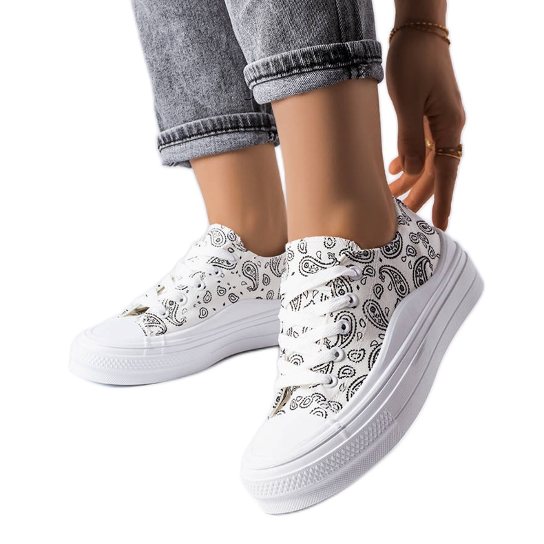Sneakers bianche con plateau di Bélair bianca