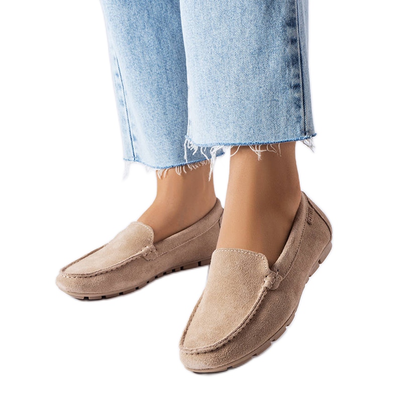 Mocassino Big Star in pelle beige JJ274658