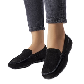 Mocassino Big Star in pelle nera JJ274654 nero