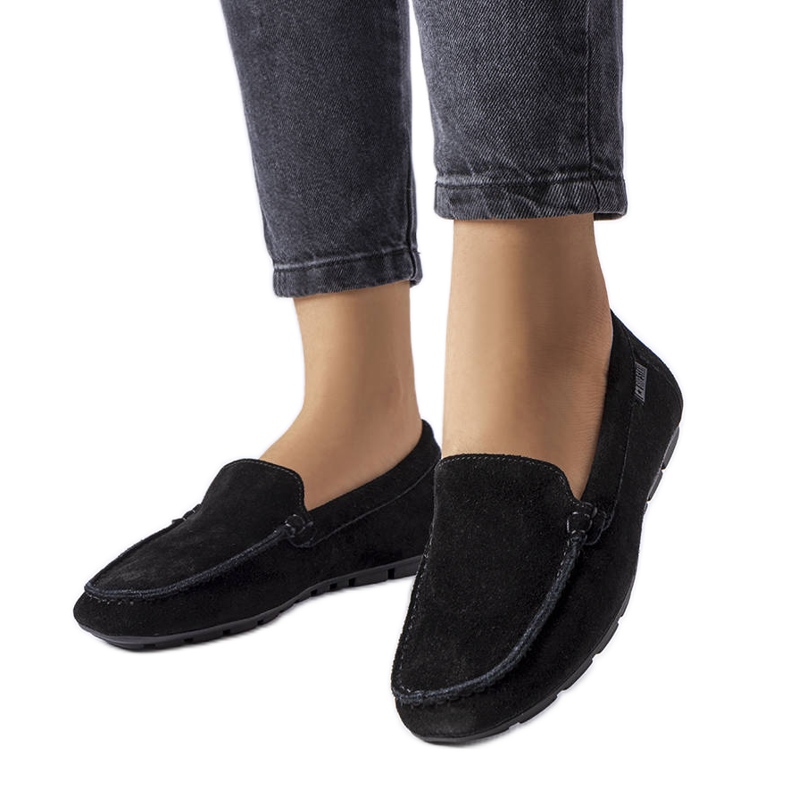 Mocassino Big Star in pelle nera JJ274654 nero