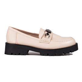 BM Mocassini da donna su suola spessa Shelovet beige