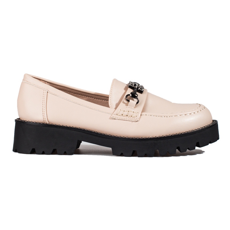BM Mocassini da donna su suola spessa Shelovet beige