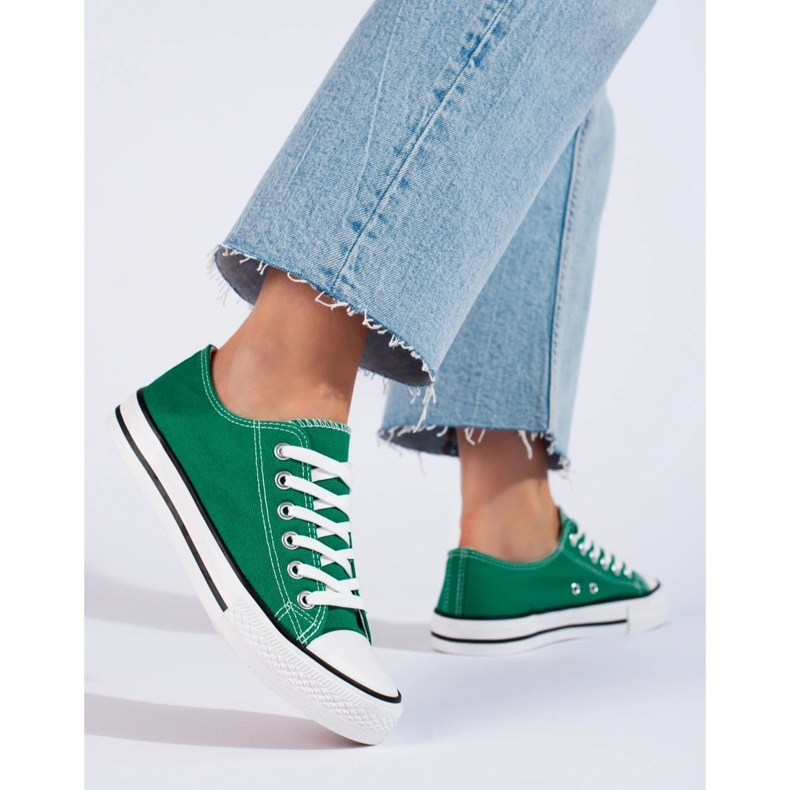 Classiche sneakers da donna di colore verde