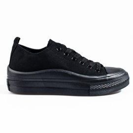 Sneakers con plateau da donna Shelovet nere nero