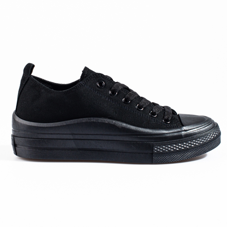 Sneakers con plateau da donna Shelovet nere nero