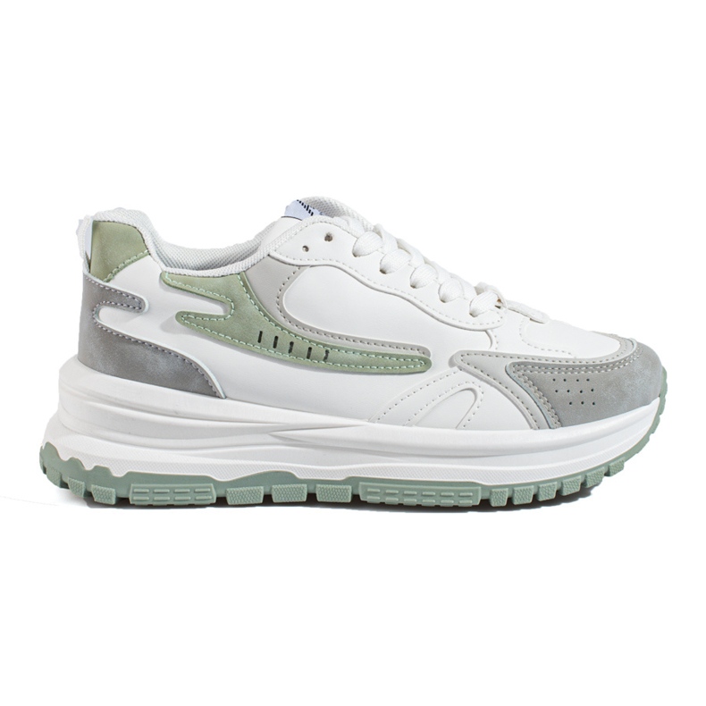 Sneakers da donna su suola spessa Shelovet bianco bianca