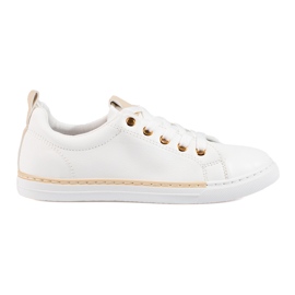 Sneakers classiche da donna bianche Shelovet bianco
