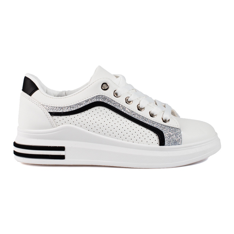 Sneakers Shelovet da donna su una piattaforma alta bianca