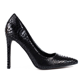Décolleté classici su un tacco alto nero Shelovet