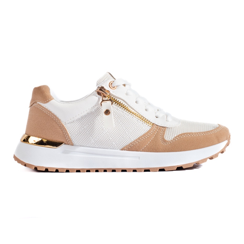 Comode scarpe sportive da donna in bianco e beige Shelovet bianca
