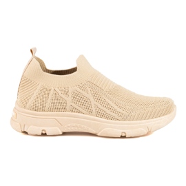 Scarpe sportive da donna in tessuto marrone Shelovet