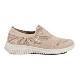 Scarpe sportive in tessuto beige chiaro di Shelovet