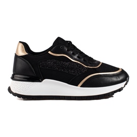 Sneakers con plateau da donna Shelovet nere nero