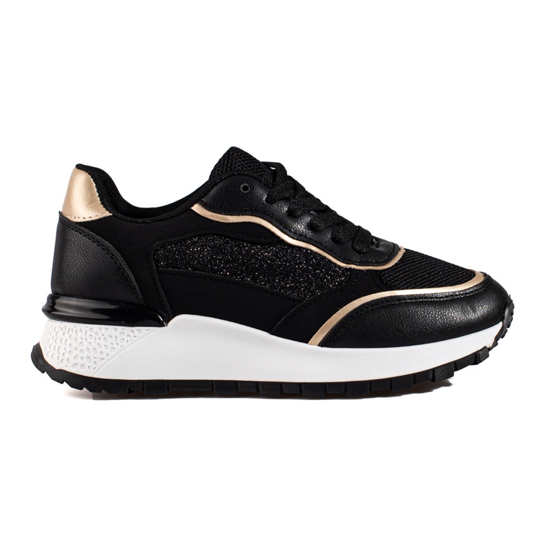 Sneakers con plateau da donna Shelovet nere nero