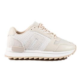 Sneakers beige con suola spessa di Shelovet