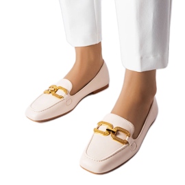 Mocassini beige con fibbia di Rousseau