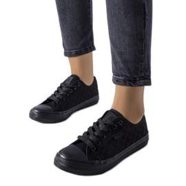 Sneakers Big Star LL274072 in rete nera nero
