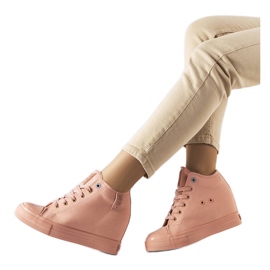 Sneakers con zeppa Big Star LL274036 rosa