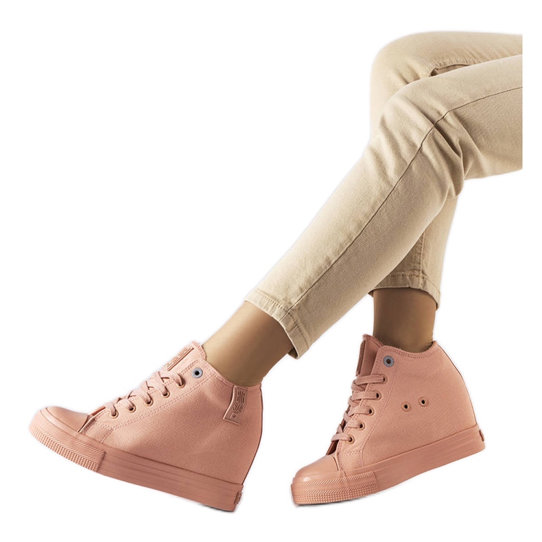 Sneakers con zeppa Big Star LL274036 rosa