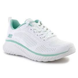 Scarpe Skechers Bobs Squad Chaos Parallel Lines W 117212-OFWT bianco