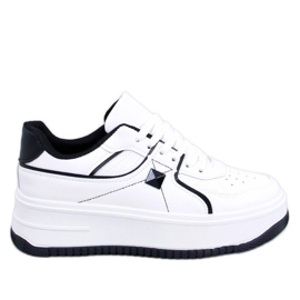 Sneakers con zeppa Holmes BIANCO/NERO bianca