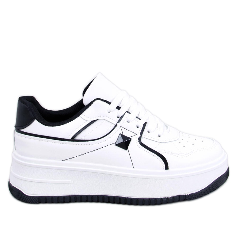 Sneakers con zeppa Holmes BIANCO/NERO bianca