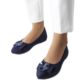 Ballerine blu navy decorate con strass Rémy