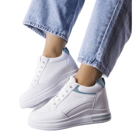 Sneakers bianche con inserti glitter di Bonevil bianco