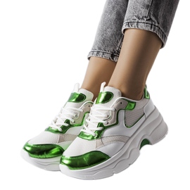 Sneakers bianche e verdi da donna di Séguin bianco
