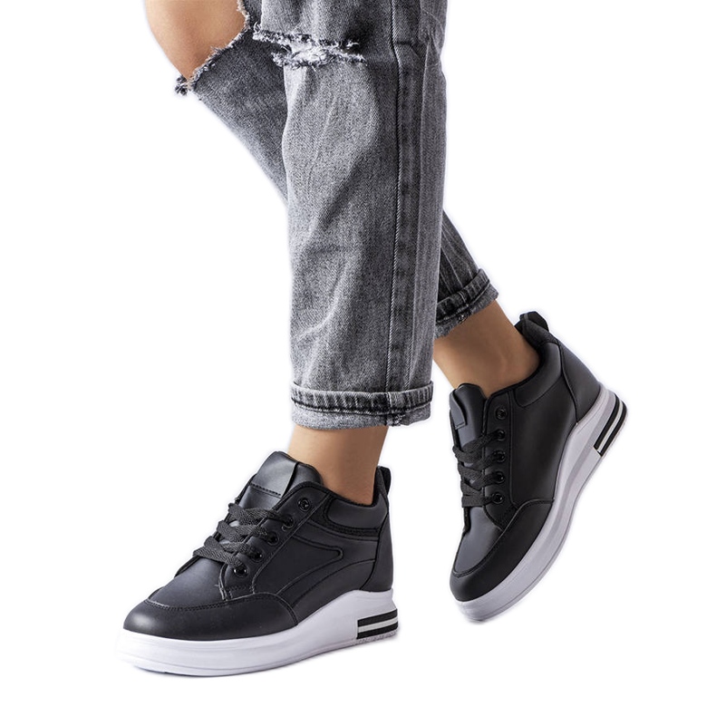 Sneakers Bonevil nere glitterate nero