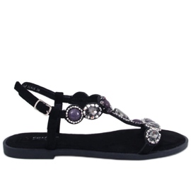 BM Jolene Sandali neri con perline nero