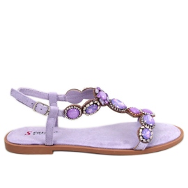 BM Jolene Sandali con perline viola