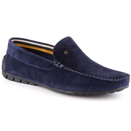 Mocassini da uomo in pelle scamosciata blu navy Filippo MP923