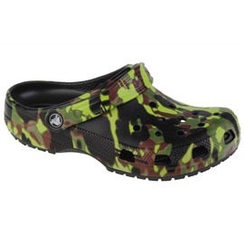 Infradito Crocs Classic Spray Camo Clog 208305-001 verde