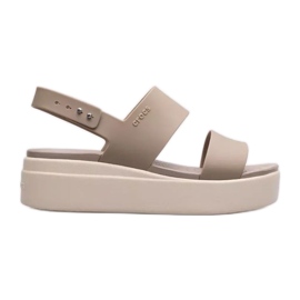 Sandali Crocs Brooklyn con zeppa bassa W 206453-2YI beige