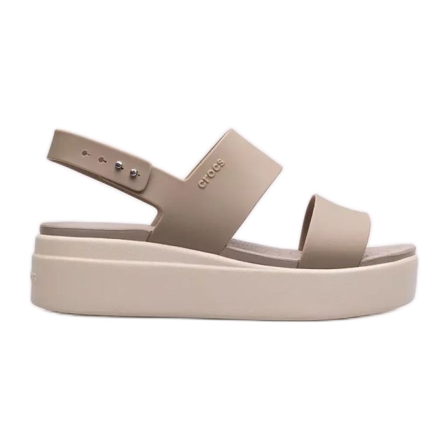 Sandali Crocs Brooklyn con zeppa bassa W 206453-2YI beige