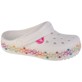 Slides Crocs Crocband Stretch Collana Jr 208270-94S bianca