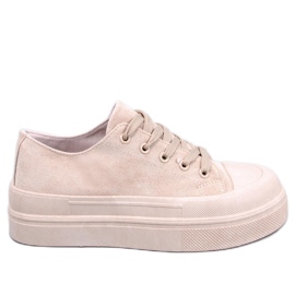 BM Curtis Sneaker beige con plateau