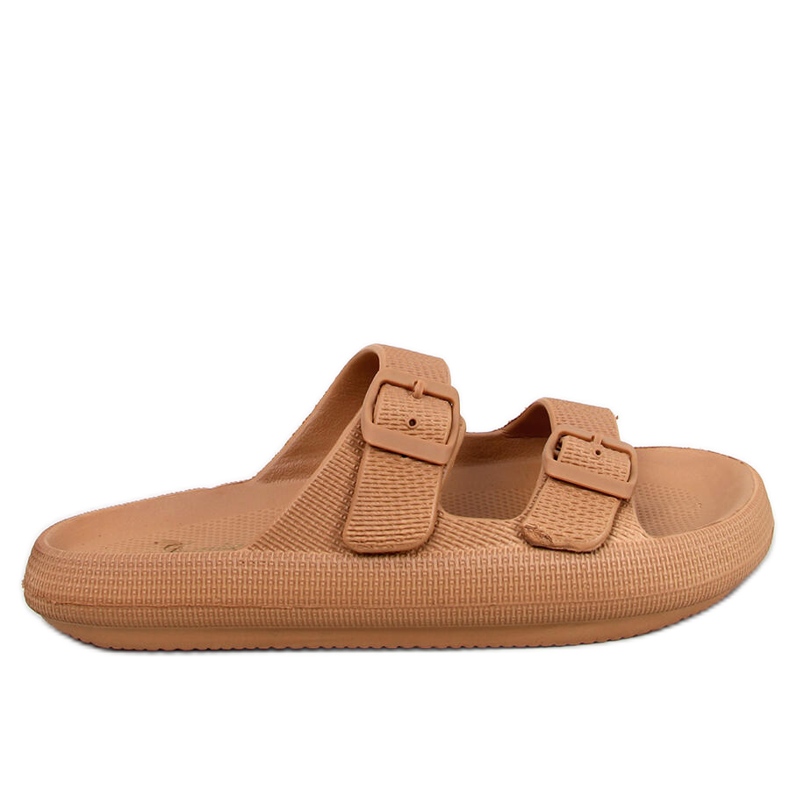 Ciabatte Aryn Khaki in gomma marrone