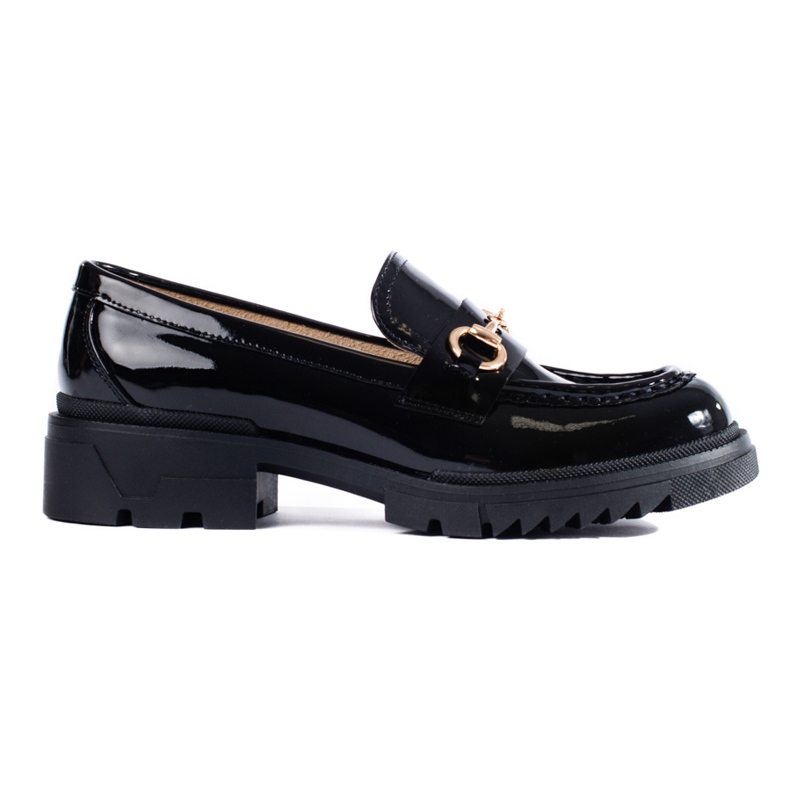 Mocassini Shelovet in vernice nera nero