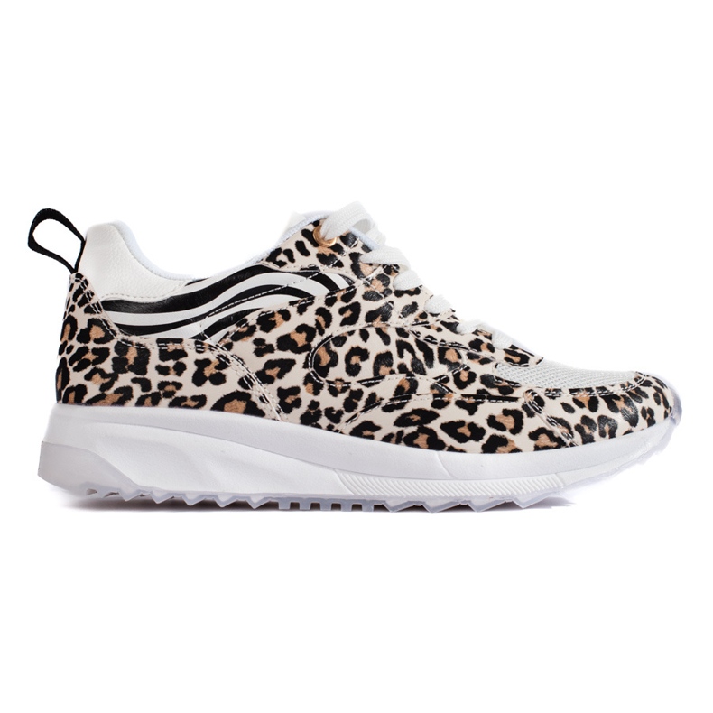 Sneakers Shelovet da donna con stampa leopardata nero
