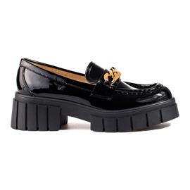 Scarpe con zeppa Shelovet laccate nere nero