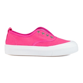 Sneakers senza lacci con plateau rosa di Shelovet